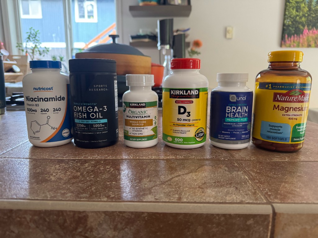 Morning pill / bottle stack